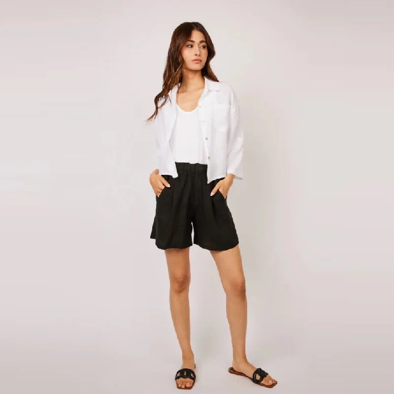 Linen Shorts (Black)