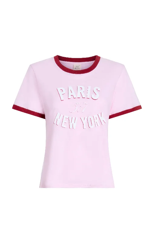 Paris New York Ringer Tee