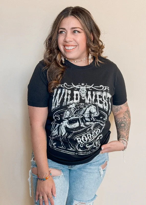 Wild West Rodeo Cowboy Cotton Graphic Tee