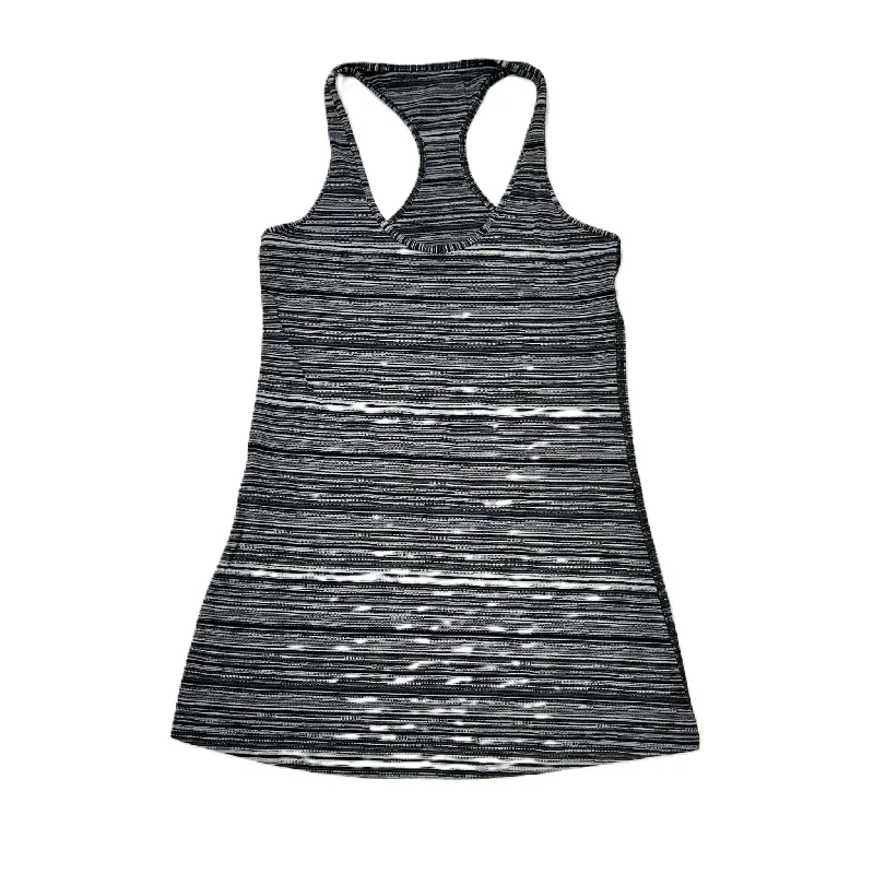 Athletic Tank Top By Lululemon In Black & Grey, Size: S