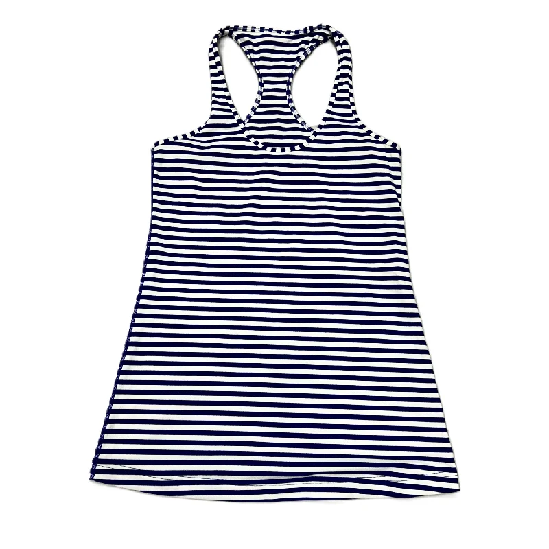 Athletic Tank Top By Lululemon In Blue & White, Size: M