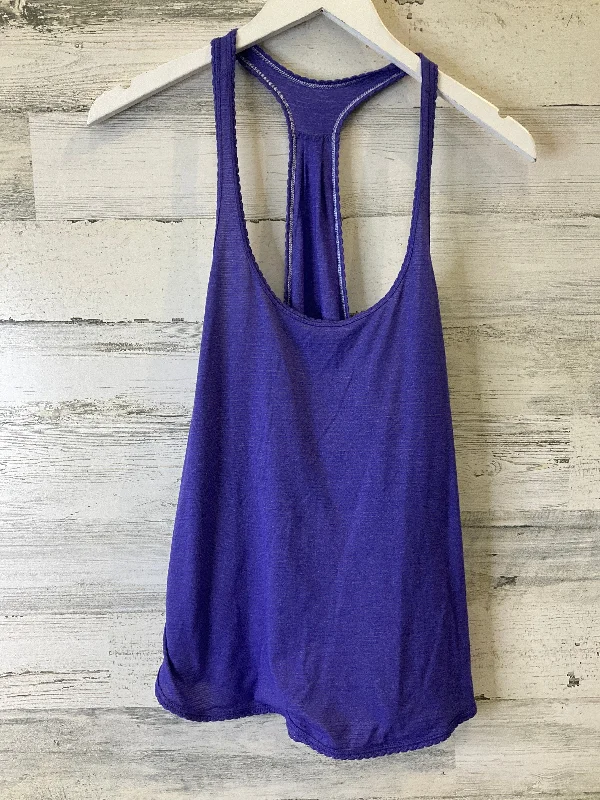 Athletic Tank Top By Lululemon In Purple, Size: 8