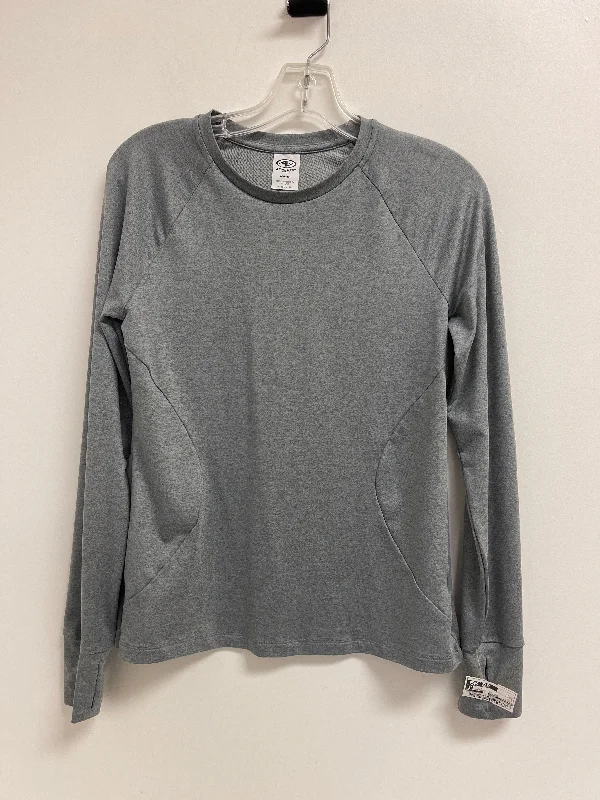 Athletic Top Long Sleeve Crewneck By Athletic Works In Grey, Size: M