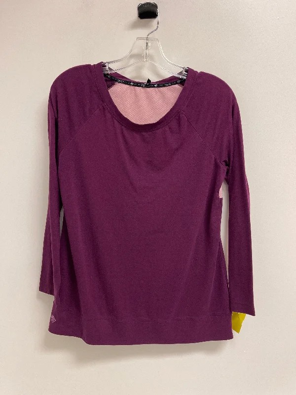 Athletic Top Long Sleeve Crewneck By Zelos In Purple, Size: M