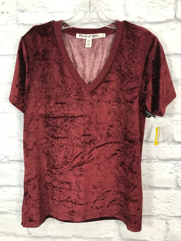 Top Short Sleeve By Michael Stars In Red, Size: M