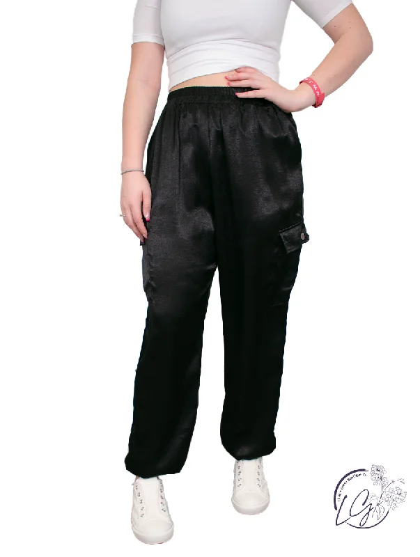 Glamour Glide Satin Joggers