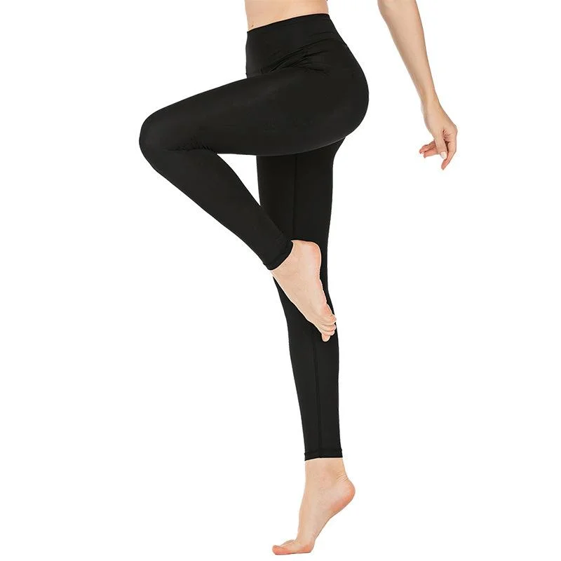 FashionSierra - Women's high waist lifting leggings tight cropped slim fit yoga leggings