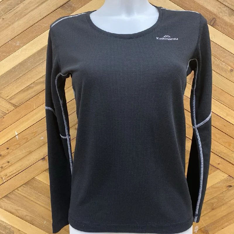 Kathmandu - Women's L/S thermaPlus Base Layer Top - MSRP comp $70: Black-women-10