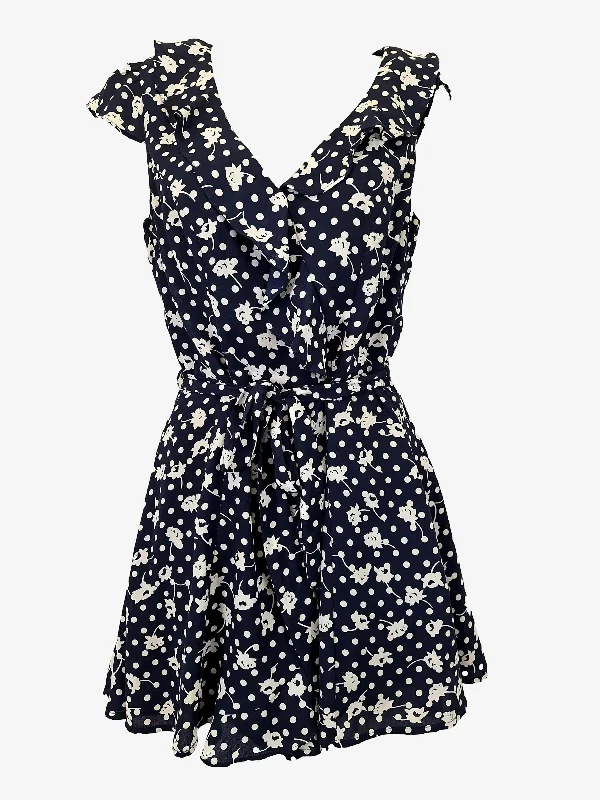 Review Flowy Ruffle Wrap Mini Playsuit Size 8