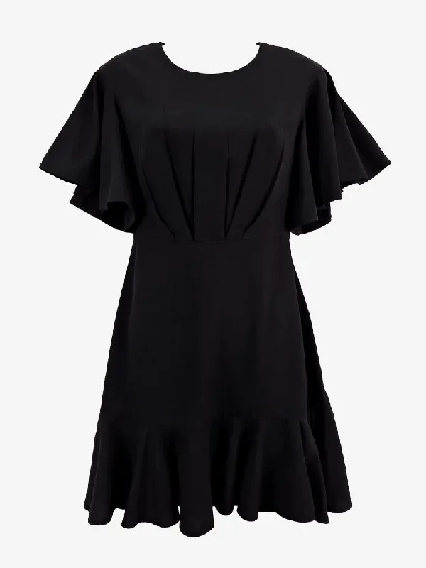 Witchery Elegant Ruffle Mini Black Dress Size 6