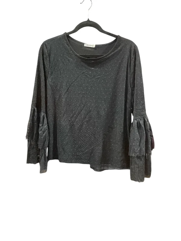 Blouse Long Sleeve By Pebble And Stone In Black, Size: Xl