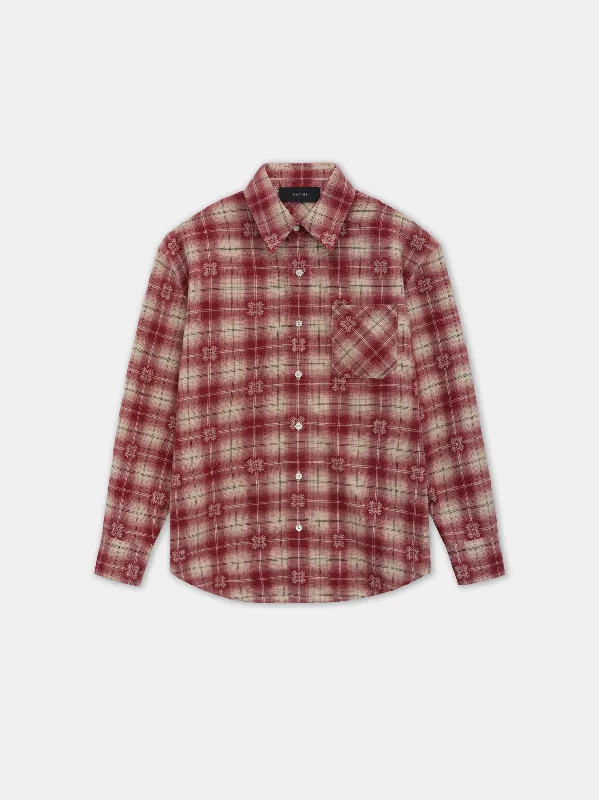 WOMEN - WOMEN'S MA QUAD FLANNEL OVERSHIRT - Deep Red